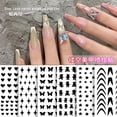 thumbnail image 5 of Plantilla de aerógrafo para uñas, patrón de corazón, mariposa, estrellas, pegatinas huecas para uñas, plantillas para puntas de manicura francesa, diseño de uñas, 1 ud., 5 of 5