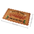 thumbnail image 3 of Christmas Door Mat, Decorative Scalloped Floor Rug, Indoor Outdoor Welcome Doormat, 29.53x17.72inch, 3 of 6