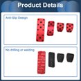 thumbnail image 6 of Unique Bargains 4 Pcs Manual Transmission Foot Pedal Pads Foot Accelerator Pedal Covers for Subaru Forester 2006-2018 Stainless Steel Red, 6 of 6