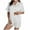 White, variant on ABATAB 2 Piece Pajamas Set for Women Button down Summer Sleepwear Short Sleeve Comfy Pjs Loungewear Outfits