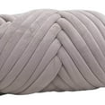 thumbnail image 4 of 1kg Velvet Chunky Yarn Arm Pillow DIY Rug Knitting Rug Making Hand Knit Pet Bed Crocheting Light Gray, 4 of 9
