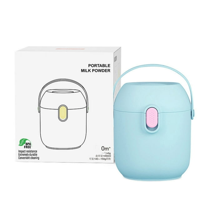 Large Capacity Milk Powder Storage Box And Snack Storage BoxFeatures:1. Generous Capacity: With a capacity of 450ml, this milk powder dispenser can hold any type of milk powder, ensuring you have