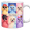 Ceramic Mug, variant on Lotusprint LLC Personalized Poodle Dog 2D Print Flat Ceramic Mug, Cute Colorful Poodle Design Ceramic Cup , White