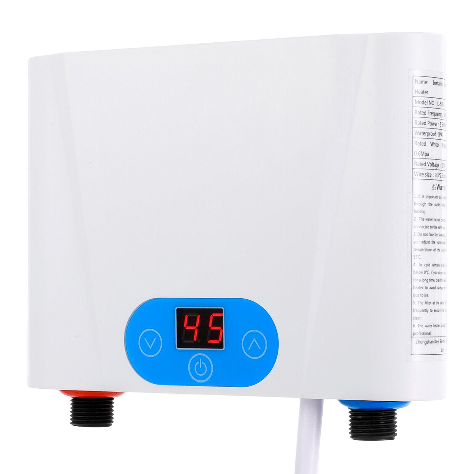 5500W Electric Hot Tankless Water Heater, Instant Water Boiler Under Sink for Kitchen