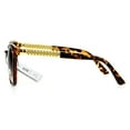 thumbnail image 3 of VG Eyewear Diva Metal Hollow Jewel Arm Oversize Horn Rim Sunglasses Tortoise, 3 of 4