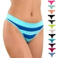 thumbnail image 6 of Alyce Ives Intimates Womens Seamless No Show Bikini,Striped 3, L, 12 Pack, 6 of 6