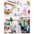 thumbnail image 2 of T Mini Sticker Printer Transparent Thermal Paper Portable Thermal Printer Inkless Printer Sticker Maker with Rolls Paper for Memo Travel Study Notes Office Festival Gifts Pink, 2 of 9