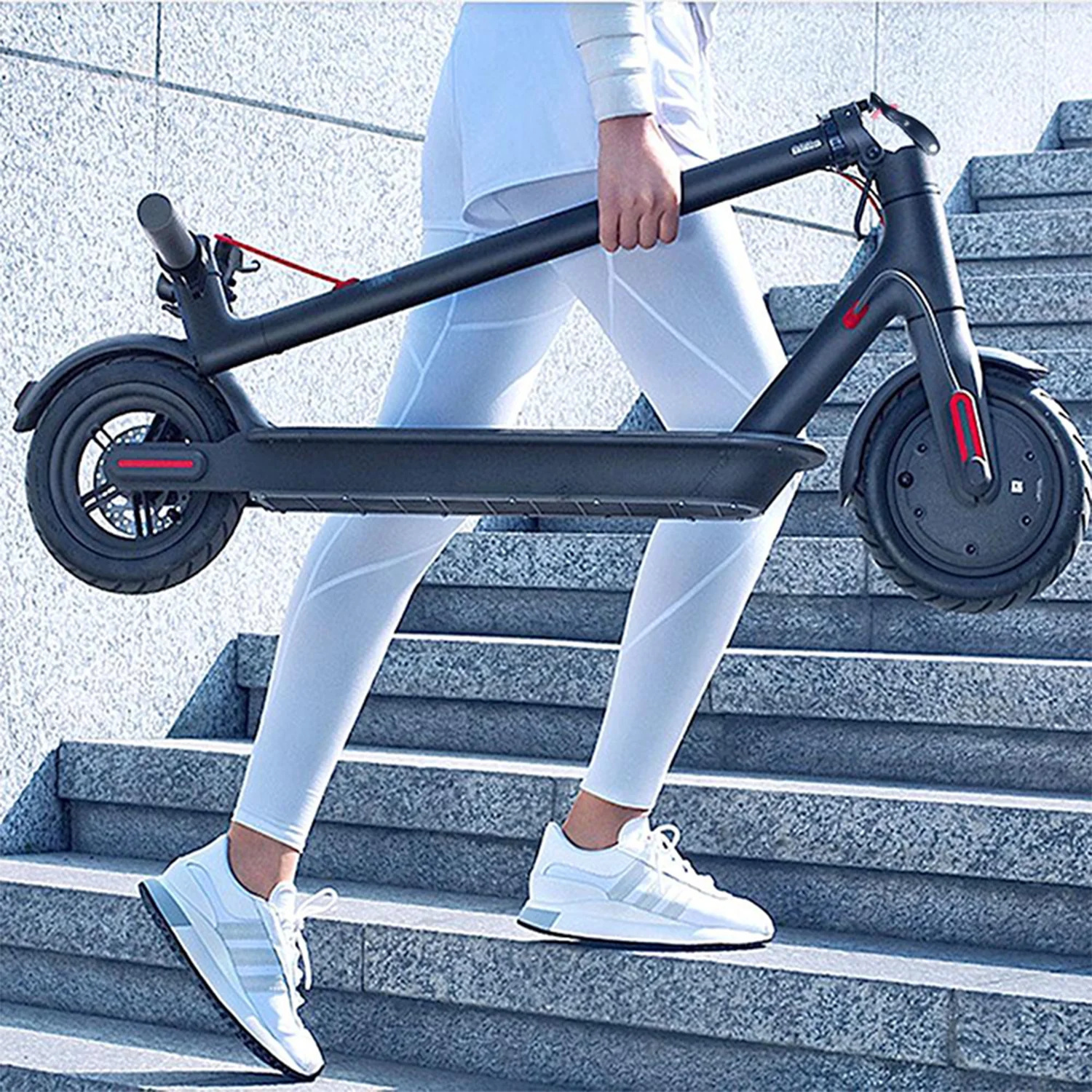 HEZZO Foldable Electric Scooter HS-04 Pro, 8.5" Tires, 15.5MPH, 25 Mile Range