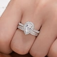 thumbnail image 6 of Wuziwen 3mm Open Wedding Bands for Women Sterling Silver Rings Anniversary Eternity Stackable Rings CZ Size 6, 6 of 9