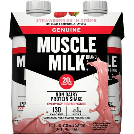 Muscle Milk Genuine Ready-to-Drink Shake, Strawberies &