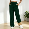 thumbnail image 2 of Aoiroe Lined Sweatpants Women Sherpa Lined Pants Women Fleece Sweatpants Women Winter Pants For Women Sweatpants Women Women'S Clothing Lounge Pants Women Blackish Green M, 2 of 7