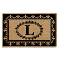 thumbnail image 1 of Fleur de Lys 30" x 48" HeavyDuty Coir Doormat - Monogrammed L, 1 of 1