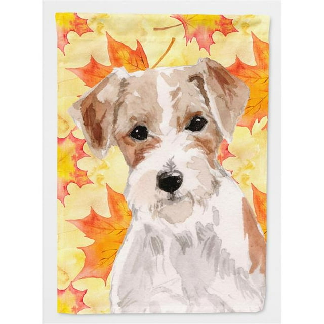 Carolines Treasures BB9508CHF Fil Cheveux Jack Russell Automne Drapeau Toile Maison
