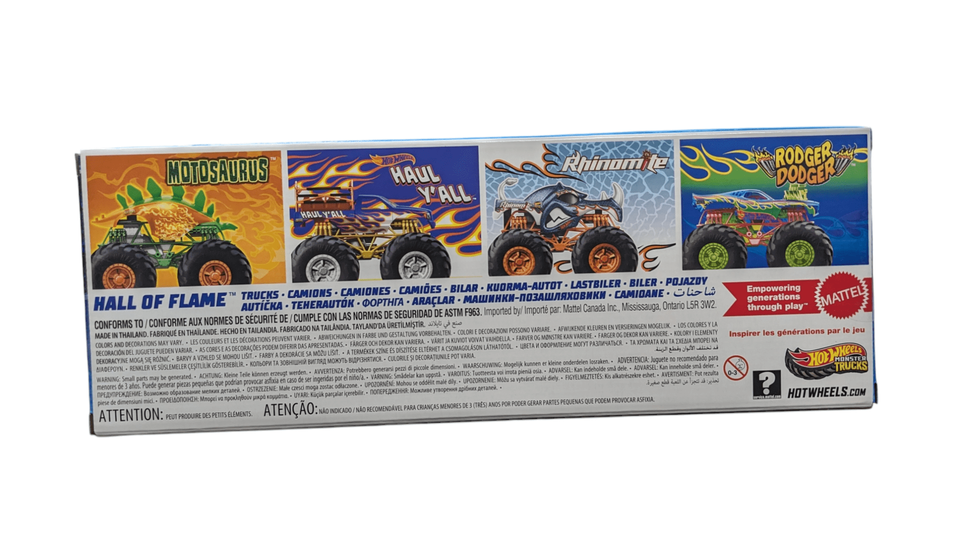 Hot Wheels 2025 Monster Trucks Set of 4-Pack 1:64 Scale Hall of