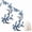 Blue, variant on Cherry Blossom Iron on Patches, Large Embroidered Flower Applique Patches for Jackets, Backpacks, Jeans, Dresses, Hats & DIY Clothing Repair and Decoration