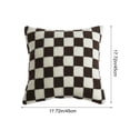 thumbnail image 3 of 18 X 18 Inch Square Checkered Sherpa Throw Pillow Soft Plush Fluffy Decorative Accent Pillow For Couch Sofa Bed Living Room And Home Decor, 3 of 6