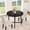 Black 31.5", variant on 31.5" Round Dining Table for 4-6, Kitchen Dining Room Table with Sturdy Metal Frame, Wood Circle Kitchen Table for Space Saving - Walnut (No Chairs)