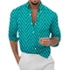 thumbnail image 1 of Camisas Para Hombre Manga Larga Regular Fit Casual Hombres Solapa Solapa Estampado A Cuadros Manga Larga Puños Botón Puerto Estilo Floral Camisa Playa Hawaiianss Verano Top (Mint Green, 4XL), 1 of 3