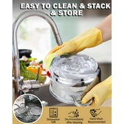Cook N Home Basics Stainless Steel Cookware Set - Includes Saucepan, Stockpots, Frying Pan with Glass Lids, 12-Piece