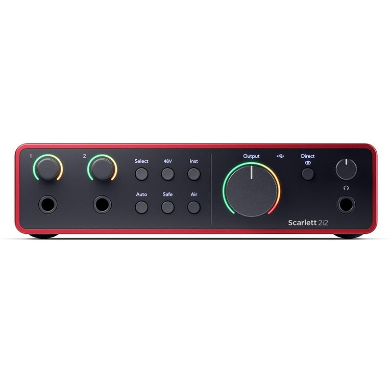 Focusrite Scarlett 2i2 4th Gen USB Audio Interface with Mic, XLR