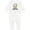 AA-White, variant on Cute Kawaii Sloth My Baba Loves Me Baby Romper Coveralls