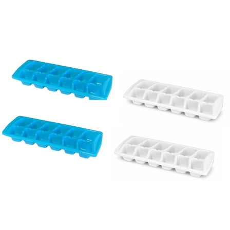 4-Pack Stackable Ice Cube Trays, 12-Cube Each, Blue & White – Dependable Industries Inc. Essentials