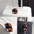 thumbnail image 6 of Square PU Leather 2 Pack Travel Tag - Bag Tag - Suitcase Tag with Privacy Cover and Stainless Steel Ring - Suitable for Travel, Backpack, and Handbag Cartoon Cat, 6 of 7