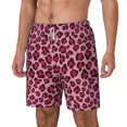thumbnail image 2 of Uemuo Rose Leopard Print Pattern Mens Swim Trunks Quick Dry Board Shorts with Mesh Lining, Stretch Beach Shorts Quick Dry No-Chafing Board Shorts-3X-Large, 2 of 9