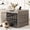 Gray2-S Size, variant on Furnibear Modern Dog Crate Furniture with Charging Station, Multifunctional Side End Table Indoor Kennel with Hidden Door for Small Dogs Breeds up to 45lb,Oak
