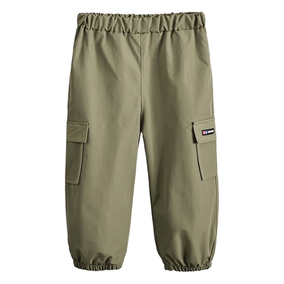 Baby Pants Summer Kids Solid Fashion Cargo Trousers Clothes With Pocket AG 18 Months-24 Months