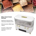 thumbnail image 3 of Compartimiento Blanco Contenedor de Almacenamiento de Alimentos Tanque de Arroz Sellado Transparente Caja de Cereales de Grano Cubo 5000ml Arroz Cebada ANGGREK Otros, 3 of 8