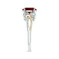 thumbnail image 3 of ANGARA Lab Grown 1.25 Ct Ruby Twisted Vine Engagement Ring for Women in 14K White & Yellow Gold (Size-8x6mm) | July Birthstone, Anniversary, Jewelry Gift for Women | Lab-Grown Ruby Ring, 3 of 8
