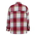 thumbnail image 5 of 2024 Autumn and Winter Fashion Plaid Jackets for Womens Plus Size Casual Pockets Printed Long Sleeve Tops Jacket Plaid Coat, 5 of 6