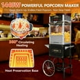 thumbnail image 3 of 2-in-1 Tabletop/Cart 20-Ounce Commercial Popcorn Machine - 1440W Nostalgia Popcorn Maker with Tempered Glass & Storage Cabinet, Movie Pop corn Machine for Parties, Events & Home Theater (Black), 3 of 7