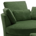 thumbnail image 4 of DREAMSIDEA Swivel Barrel Accent Chair for Living Room, Oversized Swivel Chair with Ottoman Single Sofa Chair Indoor, Chenille Green, 4 of 5