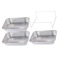 thumbnail image 1 of OUNONA 4Pcs Bbq Drip Pan Aluminum Foil Pans With Lids For Food Freshness Storage Transportation, 1 of 2