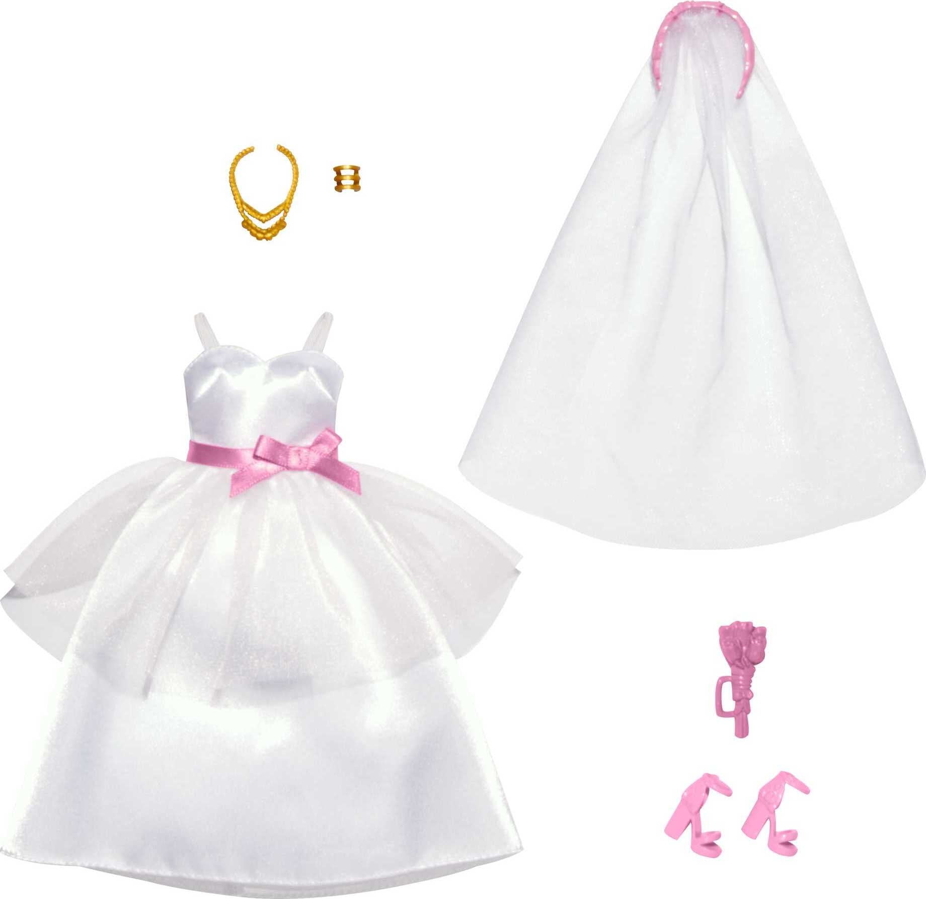 Barbie Clothes, Bridal Fashion Pack for Barbie Doll on Wedding Day