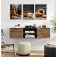 thumbnail image 5 of Kitchen Canvas Wall Art Coffee and Red Wine Paintings Vintage Farmhouse Pictures Bread Fruit Artwork Prints Framed for Dinning Room Bar Home Wall Decor, 12"x16"x3 Panels, Ready to Hang, 5 of 6