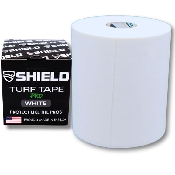 Shield Turf Tape Pro XL 4 inch x 30 feet Made in The USA Football Tape, White