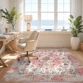 thumbnail image 3 of Design&I 2'x3' Ultra Soft Door Mat, Vintage Distressed Floral Faded Bouquet Motifs Cottage Blossoms None Fluffy Washable Easy Care Indoor rug for Bedside Entryway, 3 of 7