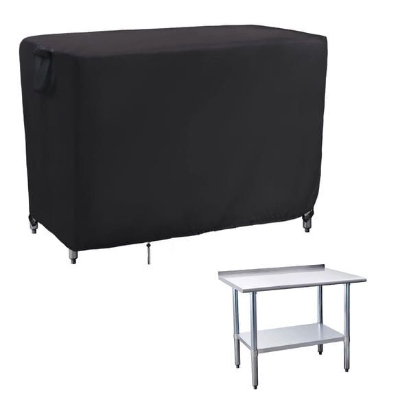Kingling Outdoor Table Cover 48 Inch, Waterproof Stainless Steel Table Cover Metal BBQ Table Covers Weather Protection for Patio Kitchen Wo