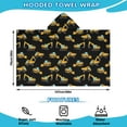 thumbnail image 2 of Cartoon Construction Vehicles Trucks Black Pattern Hooded Bath Towel，50"x30" for Ages 3 To 12 Kids, Quick Dry Lightweight Soft Microfiber Hood Beach Towel Cover Up for Kids, 2 of 7
