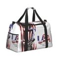 thumbnail image 2 of Honeii Patriotic Skull Art Print Gym Bag,Carry on Weekender Overnight Bag, Travel Duffel Bags, Personal Item Travel Bag,Tote Bag,Workout Dance Bag, 2 of 7