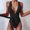 E, variant on Sexier Than Ms. Keeny Solid Color Belt Deep V Neck High Waisted Bathing Suit Beach Suit Plus Size Bikini Top,White X-Large