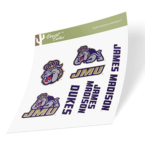 Type 2 Sheet James Madison University JMU Dukes NCAA Sticker Vinyl Decal Laptop Water Bottle Car Scrapbook