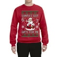 thumbnail image 2 of Wild Bobby Santa's Got 6 7 Gifts For Me Christmas Unisex Sweater | Funny Holiday Unisex Crewneck Sweatshirt, 2 of 5