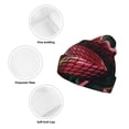 thumbnail image 3 of Hirioo Red Viper Jungle Intensity for Men's Knit Cuffed Beanie for Outdoor Activities Unisex, 3 of 6