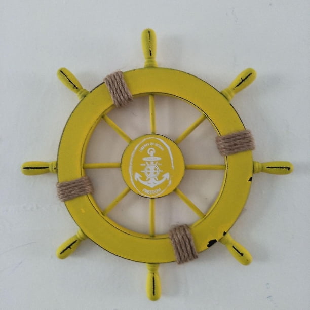 Decoración de pared, volante, aspecto pirata, aspecto barco, de madera, 28 cm