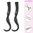 thumbnail image 4 of 12Inch Synthetic Elegant Curly Wave Clip-In Side Bangs Long Hair Extensions Wig, 4 of 6