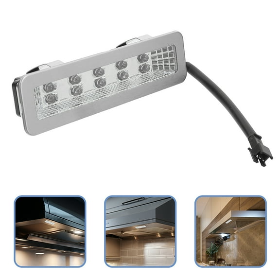 Raindrops High Brightness LED Range Hood Light for Kitchen Durable Versatile Silver ABS Stainless Steel 3pcs
